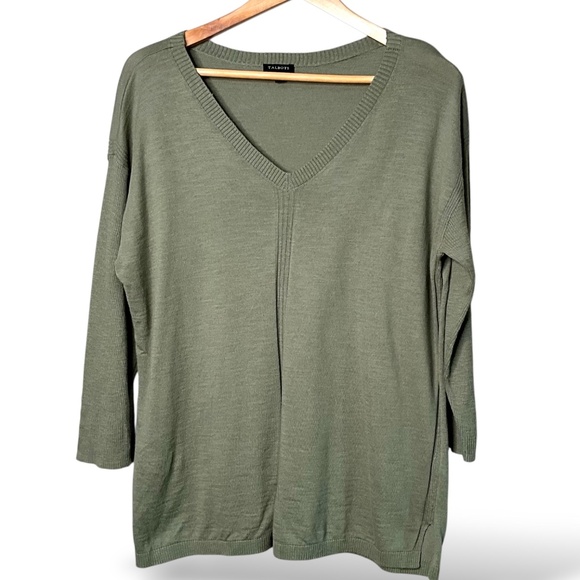 TALBOTS 100% Cotton V-Neck Sweater Medium - Picture 3 of 9